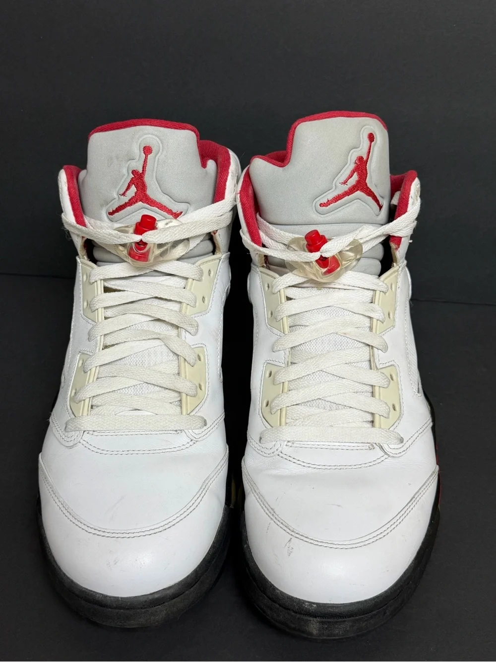 Nike Air Jordan 5 Retro 'Fire Red’ Men's Size 13 Leather Sneakers 136027-100